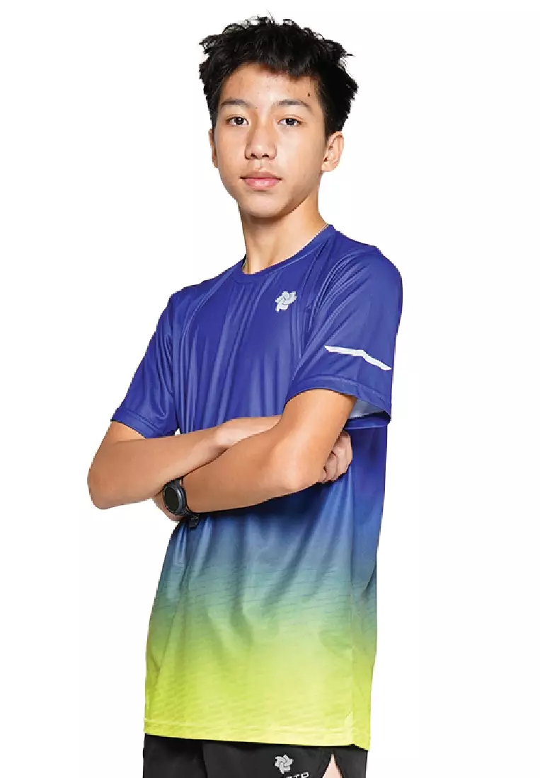 Tiento Baju Lari Ringan Jersey Running Anti UV Pria Dry Fit Lengan Pendek Airlite Bluehollow