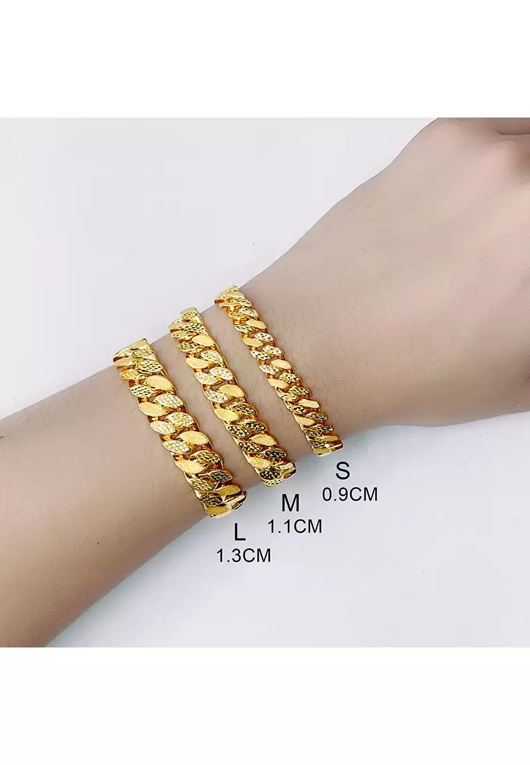375/9K Gold Stamping Bracelet T56 (M Size)