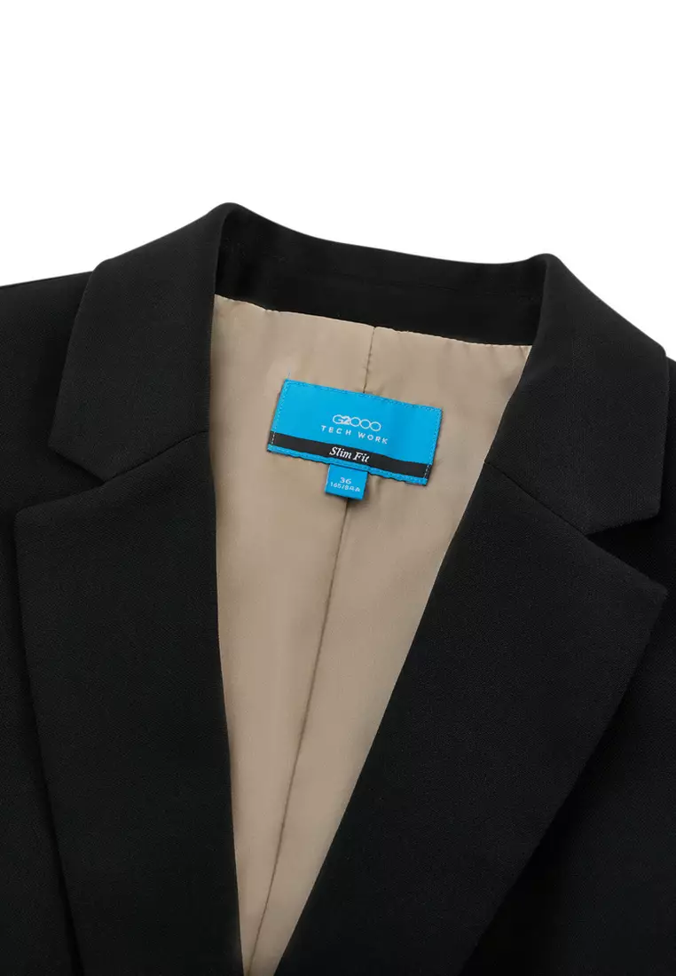 Polyester 修身西裝外套