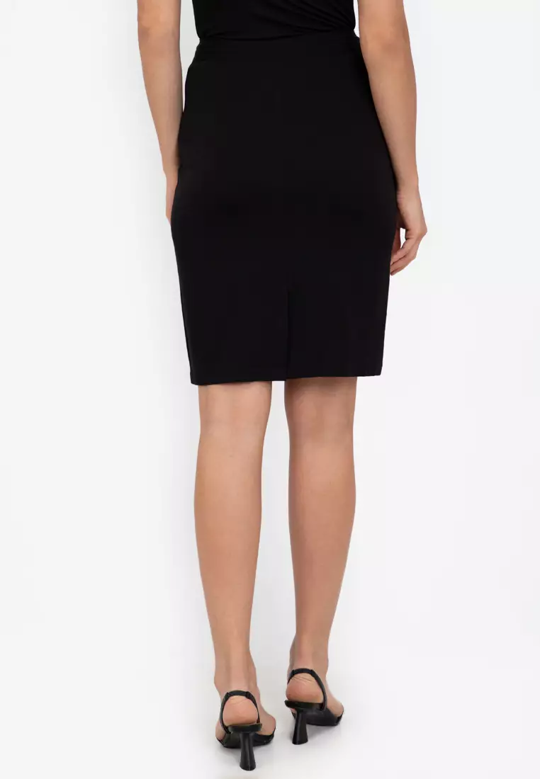 Black work online skirt with zip