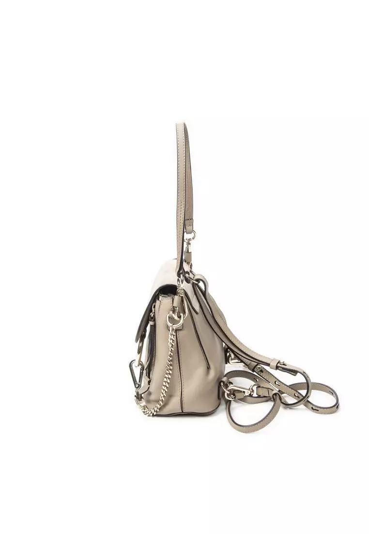 chloe mini faye backpack grey Leather & Suede Medium  Petals & Jackets this relaxed and petite backpack is perfect for carrying daytime essentials Chloe Mini Faye Leather &