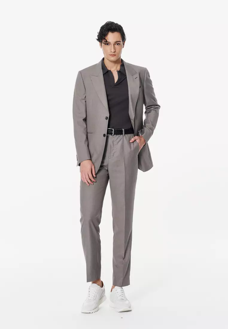 Taupe Slim Suit