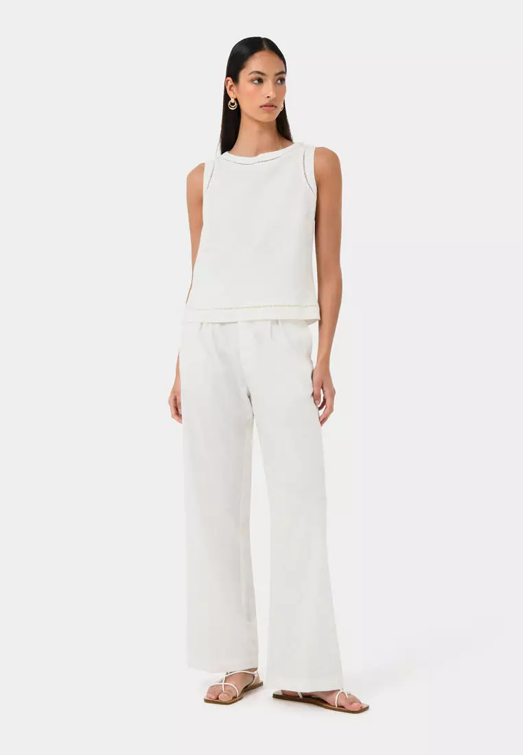 Perry Linen Embroidery Top