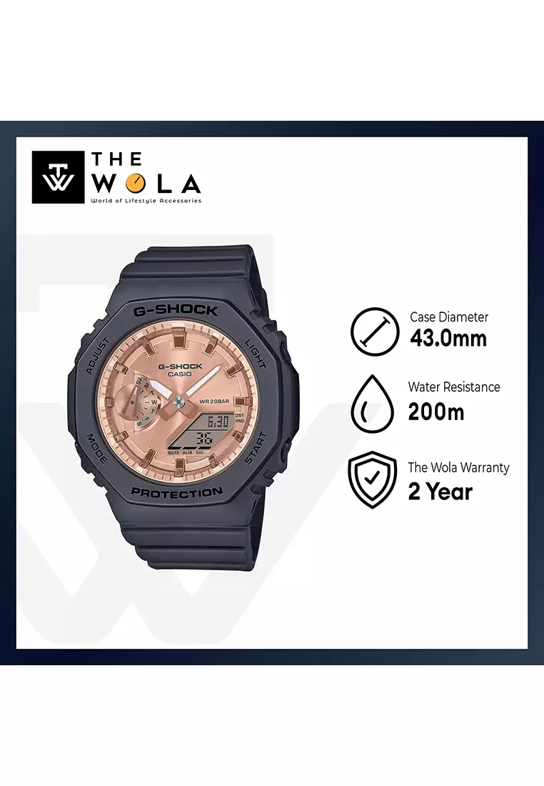 G shock watch sale black and rose gold