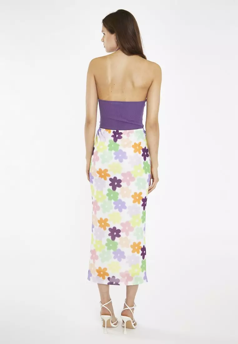 Amethyst Cross Over 掛脖針織連體緊身衣