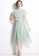 Sunnydaysweety green Lace Star Hollow Flying Sleeve One-Piece Dress A22050712 0CE88AA27180A9GS_2
