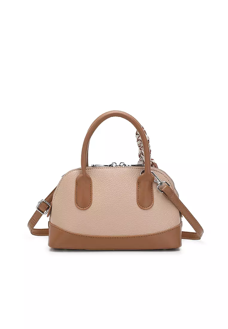 Women's Top Handle Bag / Sling Bag / Crossbody Bag / Shoulder Bag (手拿袋 / 斜孭袋 / 單肩包) - 棕色