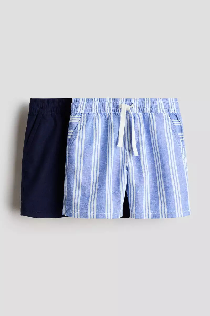 2-pack linen-blend shorts