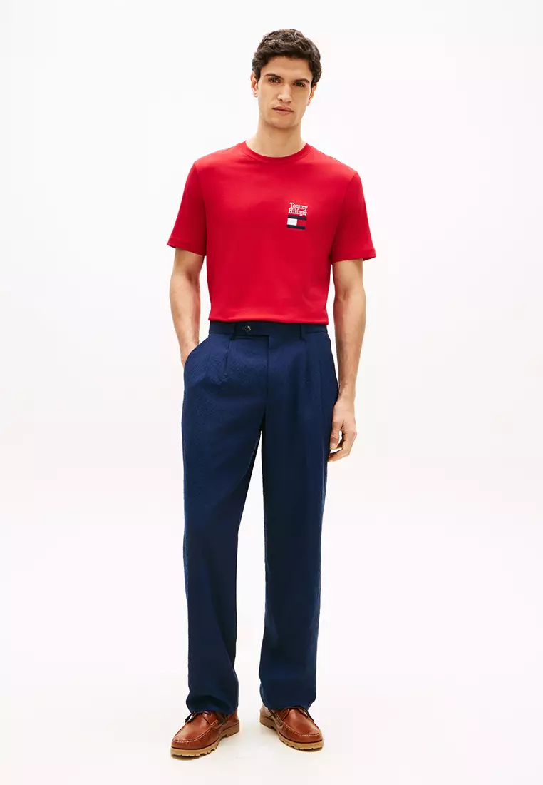 商標刺繡棉質圓領T恤 - TH Mainline