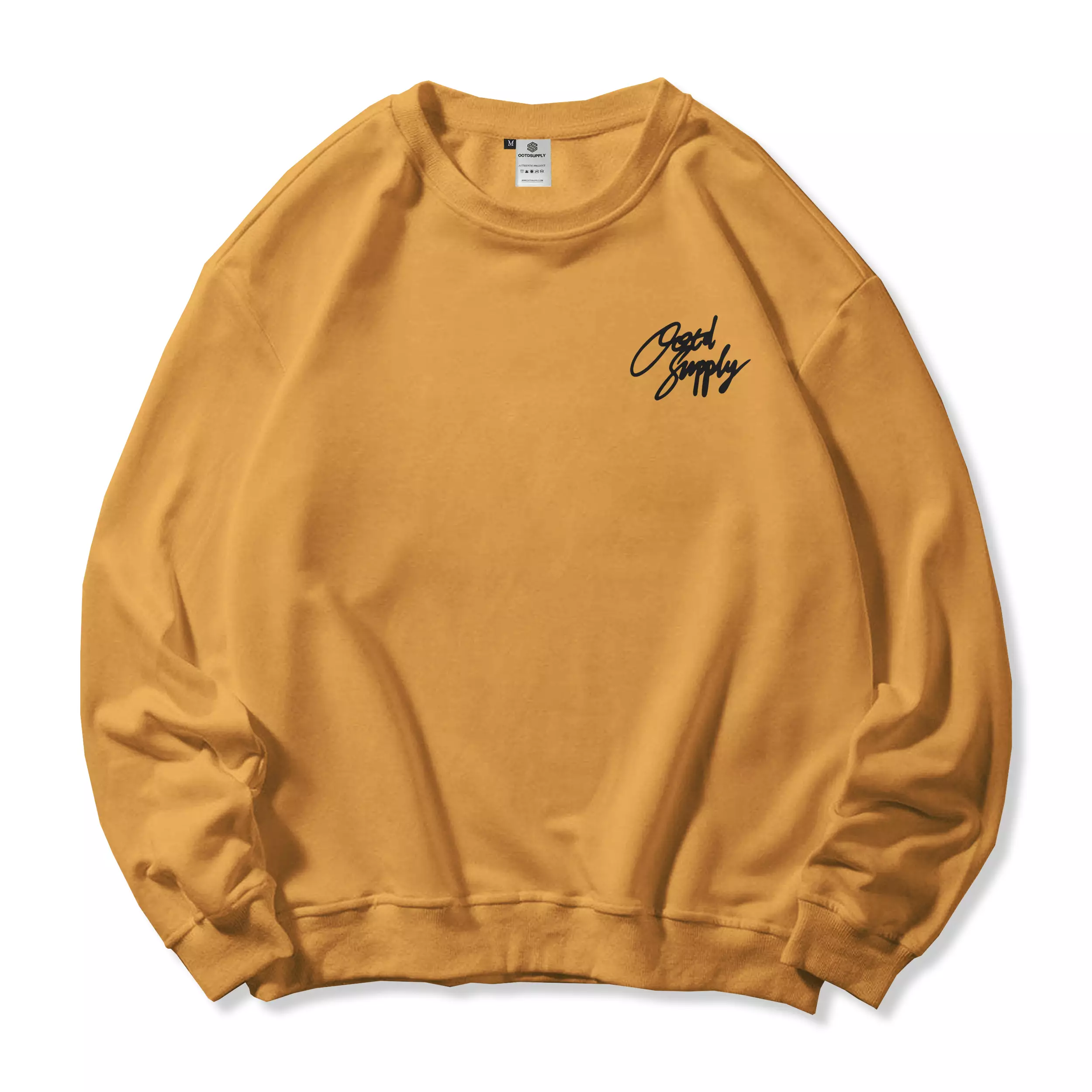 OOTDSUPPLY Crewneck Signature Mustard | Sweater Pria and Wanita
