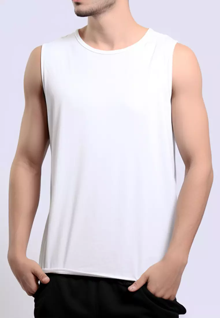 MTL72 Kutung Pria Casual SVN Polos Putih