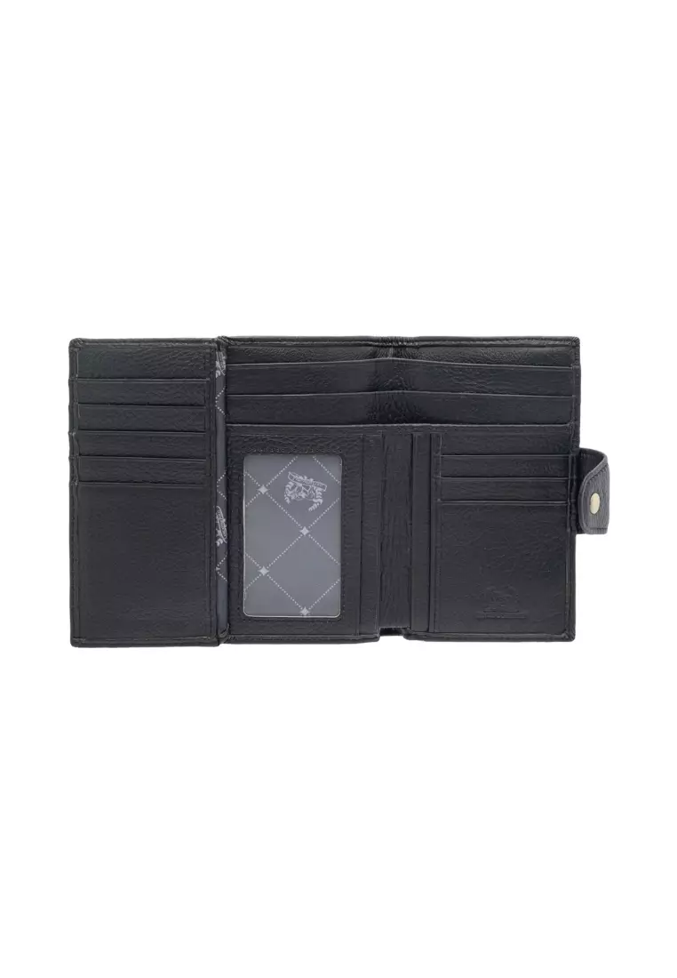 LancasterPolo Top Grain Cow Leather Unisex Bifold Medium Wallet with Snap Closure PWB 20872