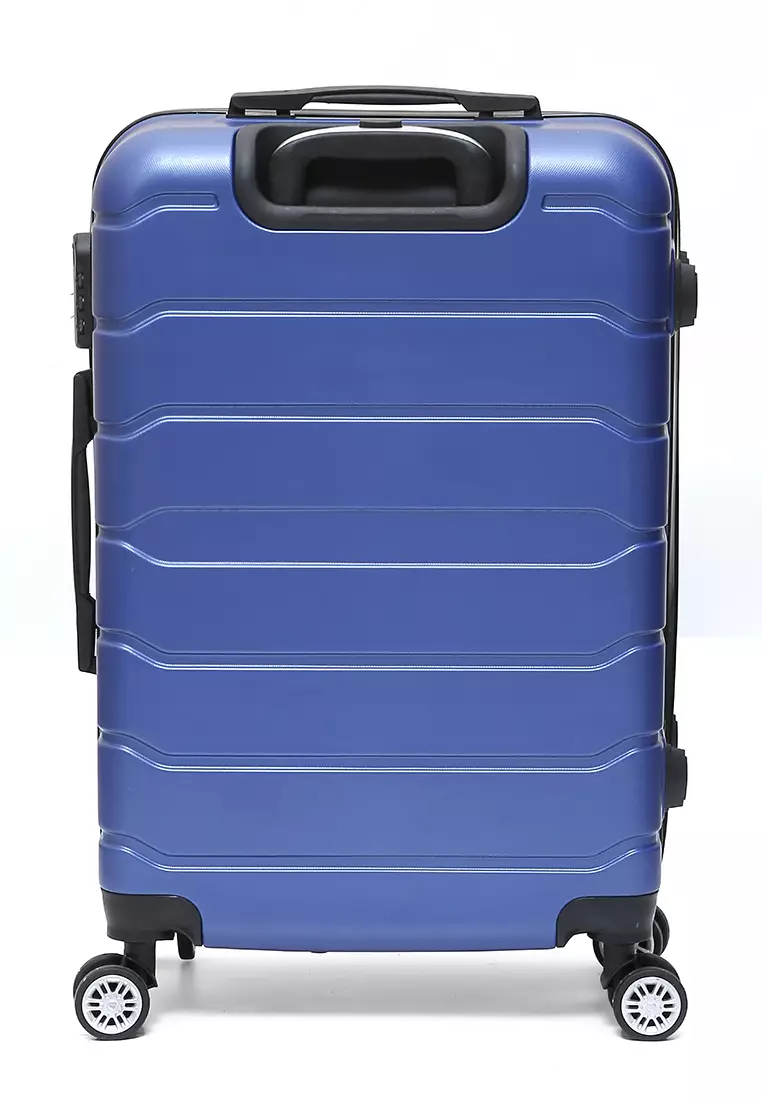 Austin Koper Hardcase Unisex Size 24 Inch Large Compartment Suitcase Combination Lock Material ABS+PVC Coated ORIGINAL - Blue