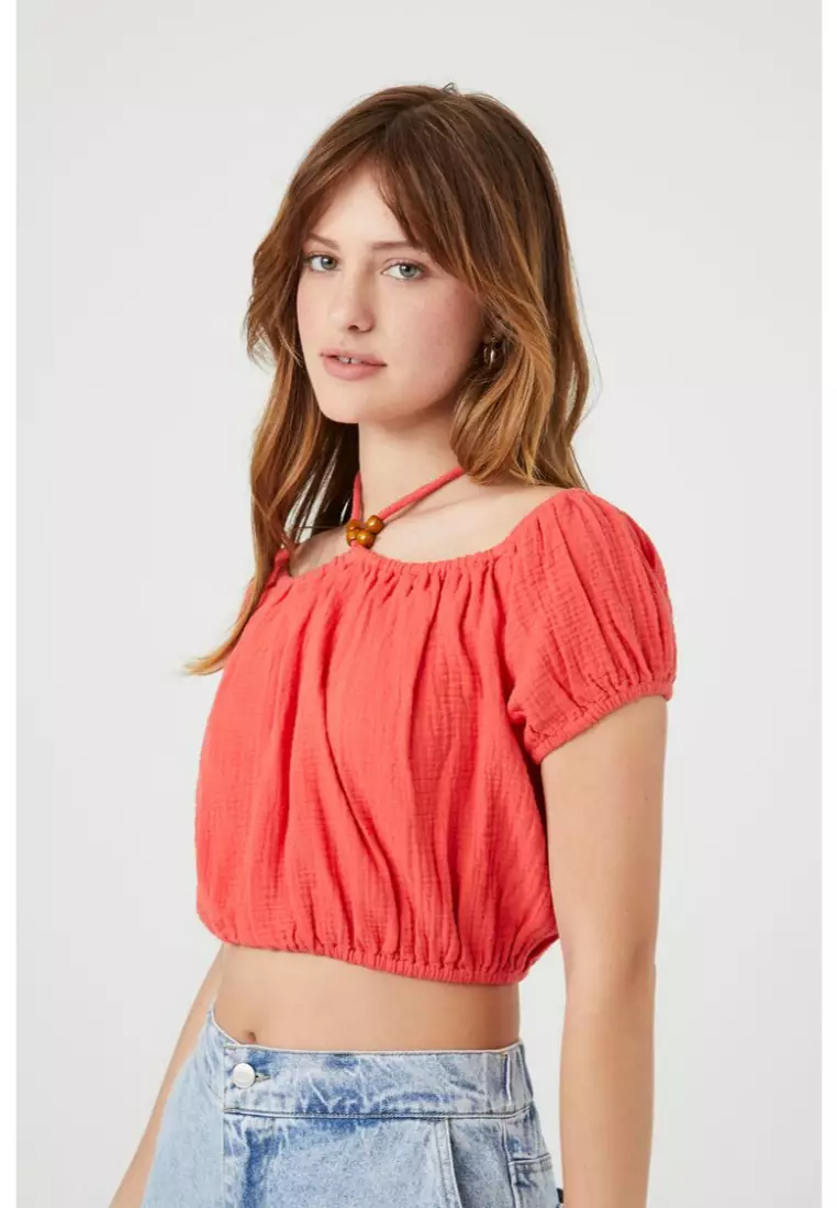 Forever 21 red shop off the shoulder top