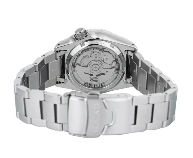 Jam Tangan Pria Seiko 5 Sports SRPK35 SRPK35K1 5KX Midi SKX Strap Stainless Steel Silver Color Orange Dial Color