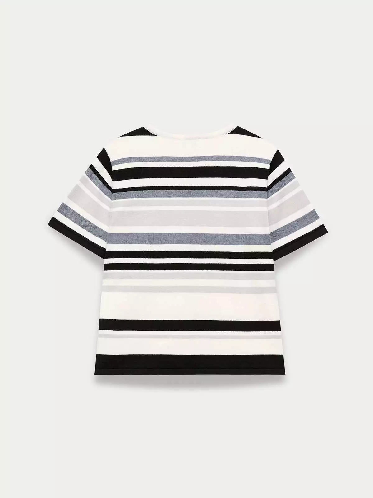 Striped Knit Tee - Black