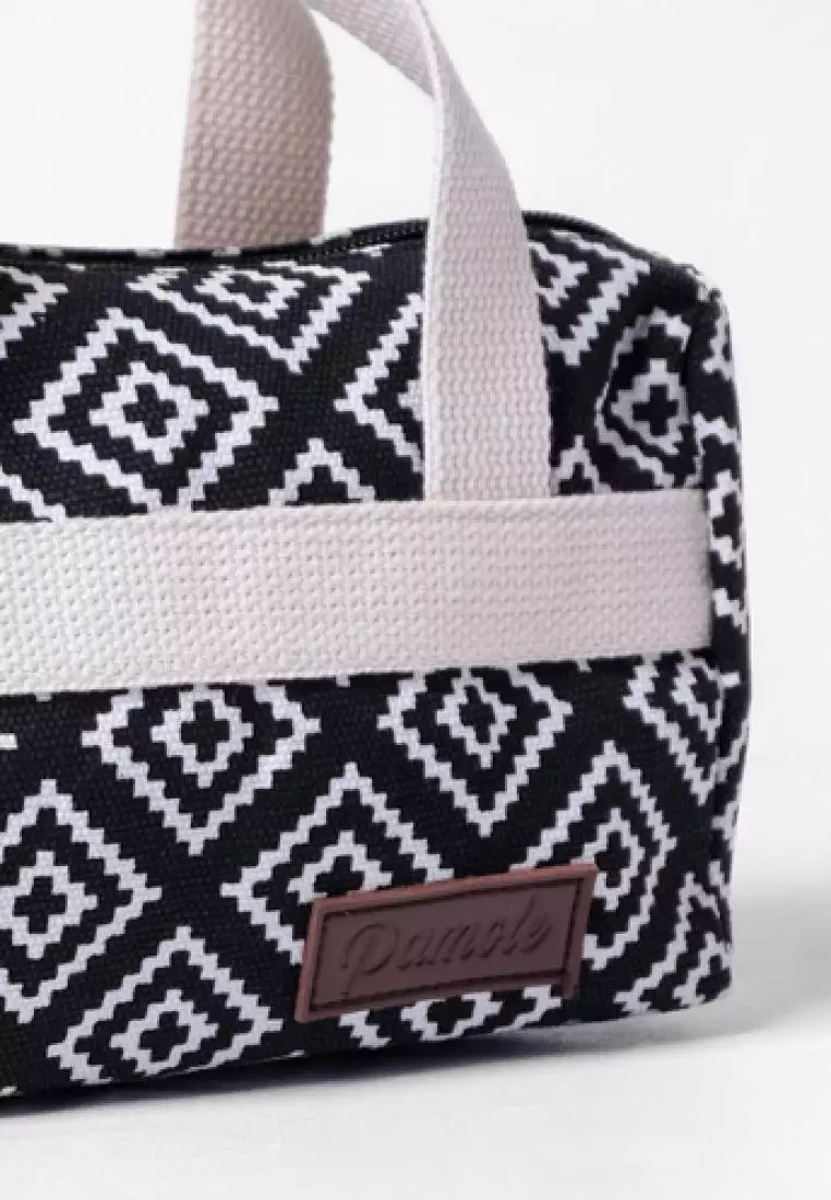 Pamole Pouch Kosmetik Bahan Kanvas Penutup Resleting - Tribal