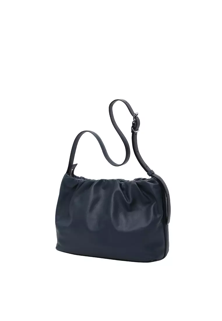 Scrunchie Zip Shoulder Bag - Moonlight