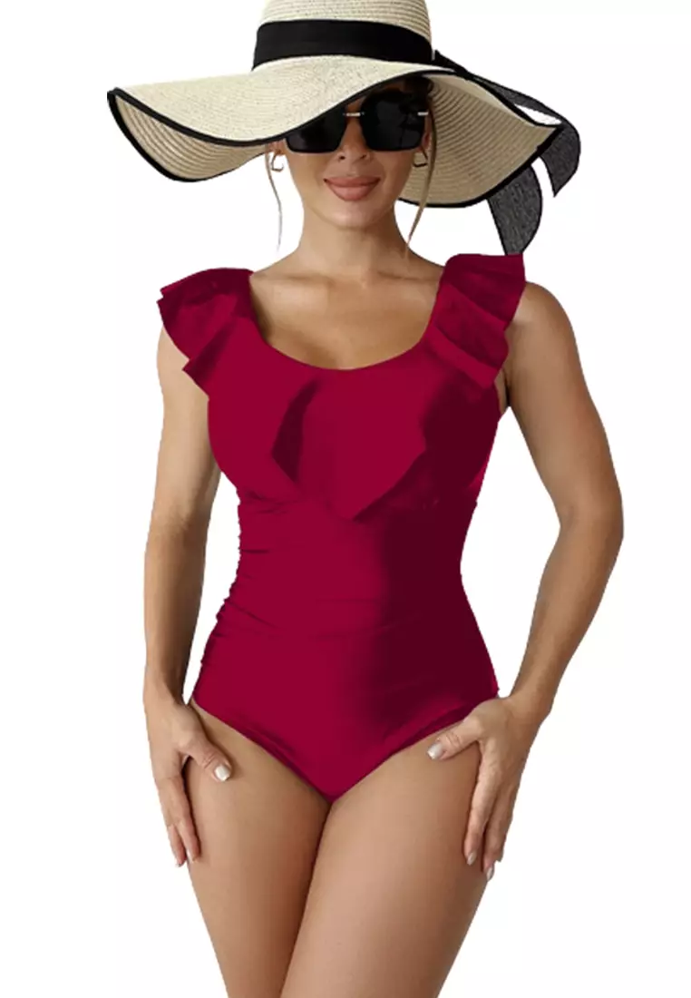 Red 1 sales piece swimsuit