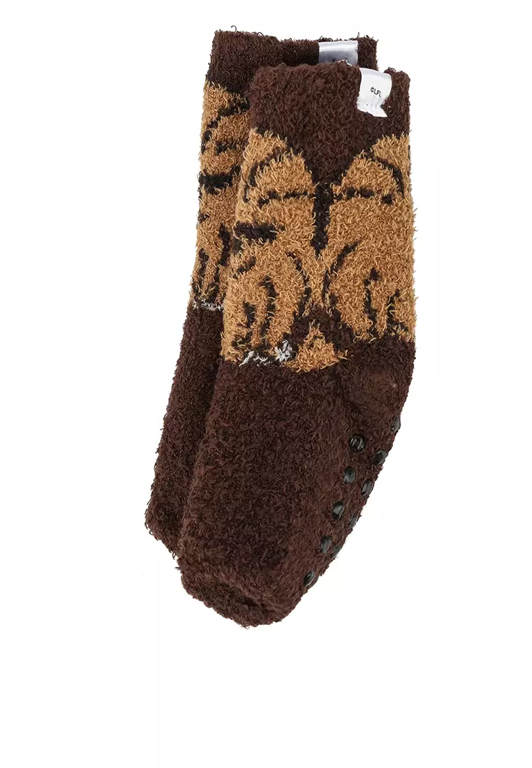Gap top fuzzy slippers