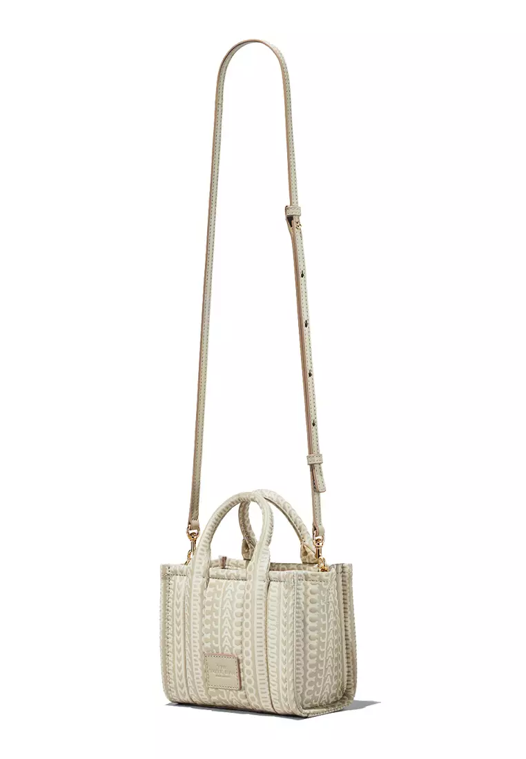The Monogram Leather Mini Tote Bag Khaki H052L03FA22