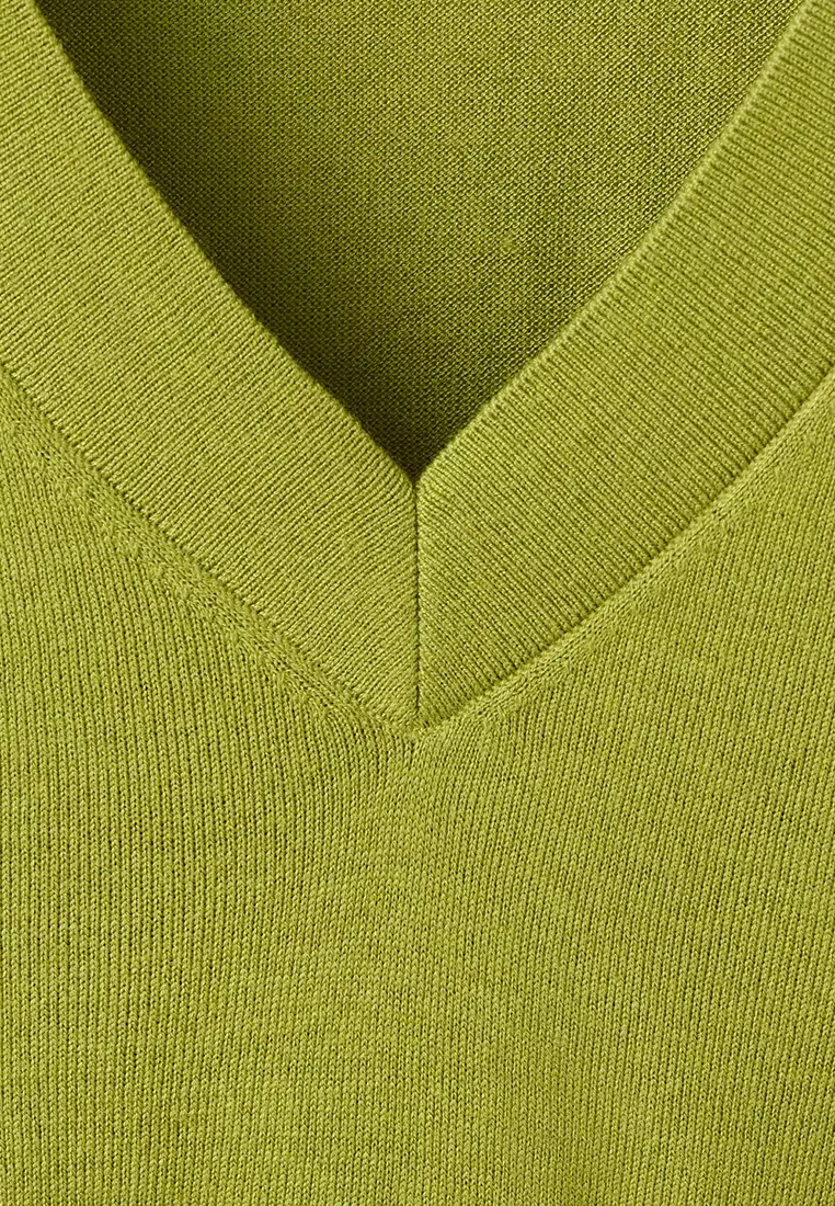 V-Neck Knit Sweater