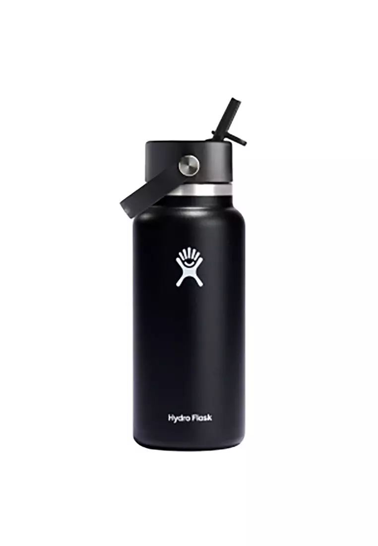 32Oz Black Wide Flex Straw Cap