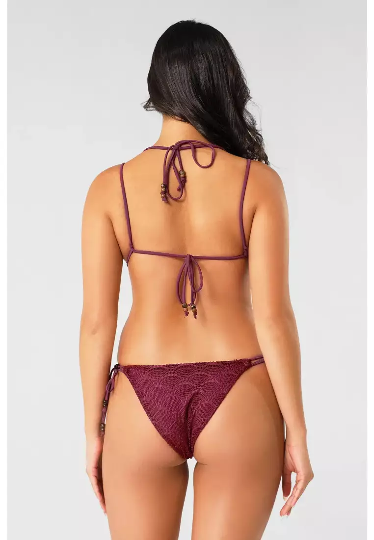 Vera Double Strap Triangle Bikini Top / Henna