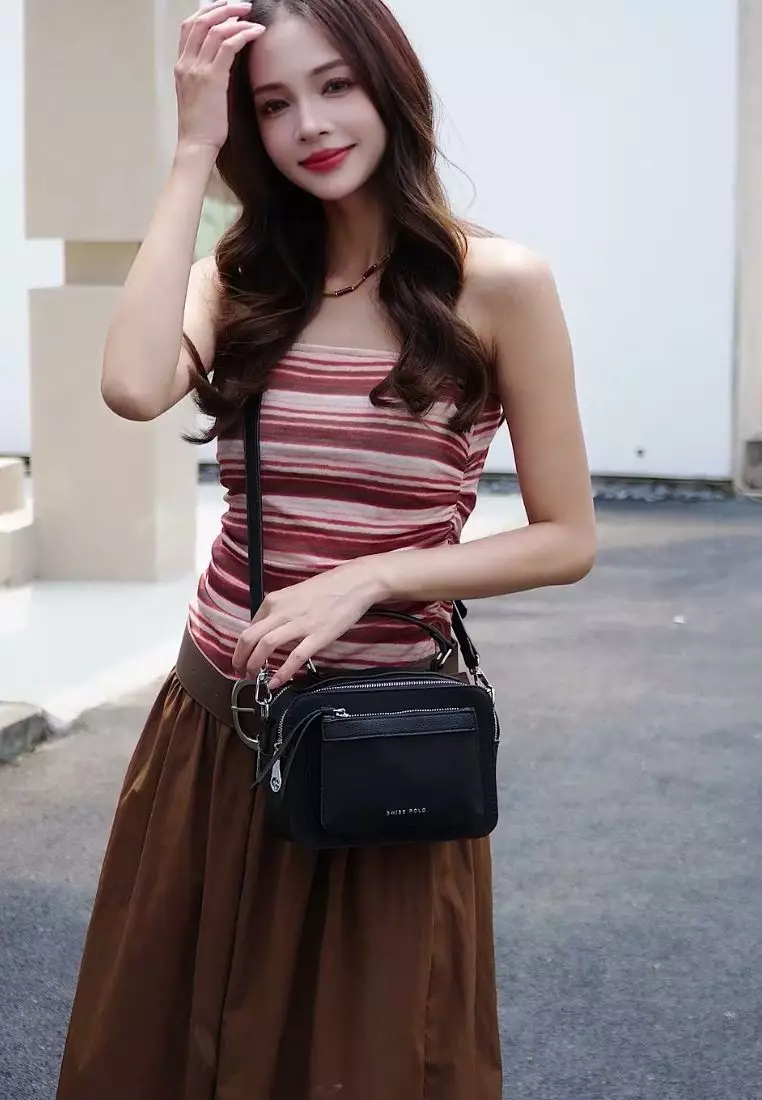 Women's Top Handle Bag / Sling Bag / Crossbody Bag / Shoulder Bag - Black