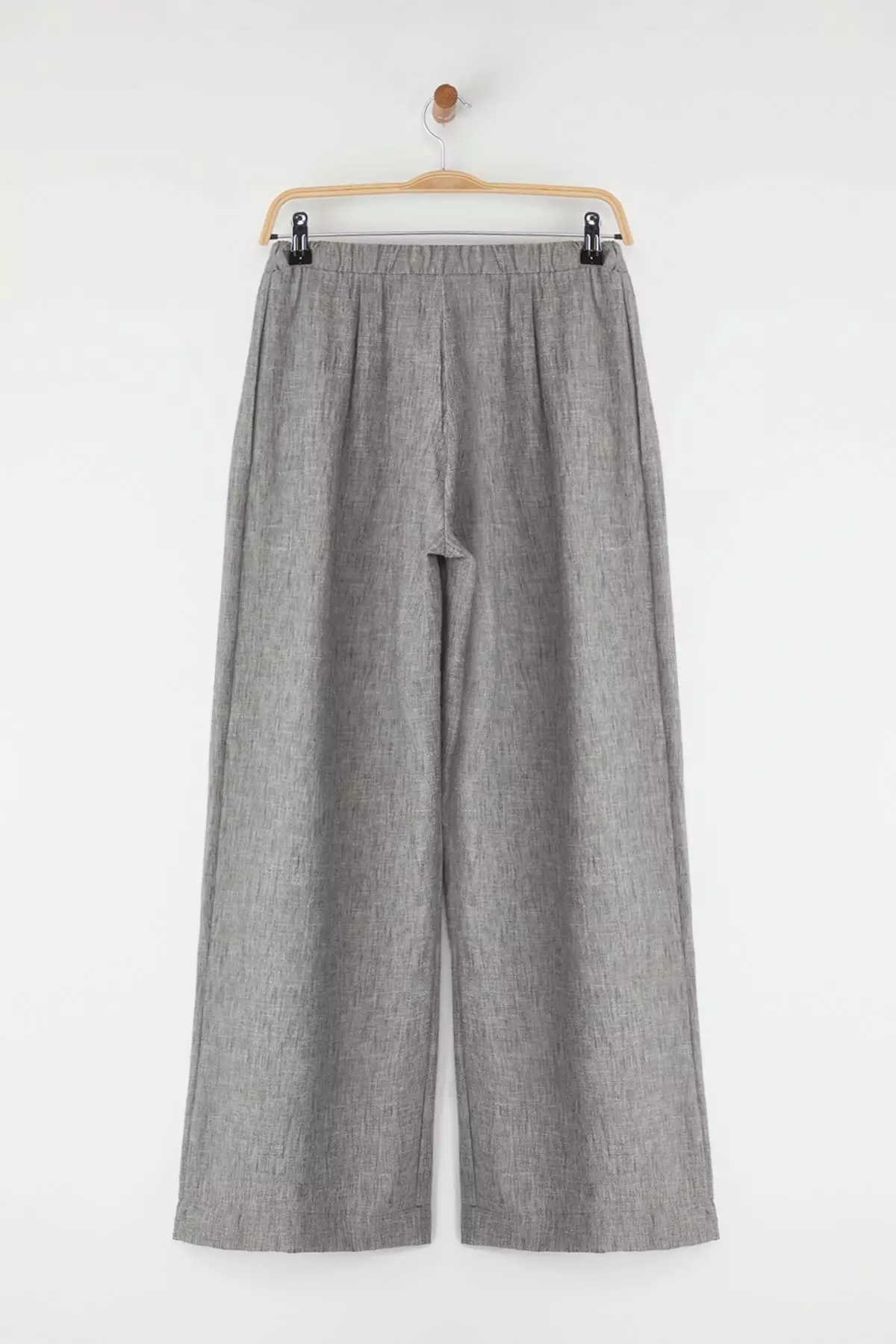 Gray Wide Leg/Wide Leg Woven Trousers Twoss25Pl00107 Palazzo
