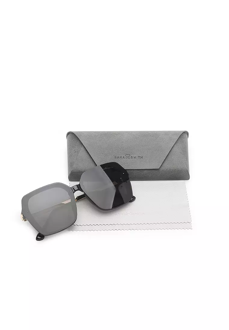 Unisex Fashion Sunglasses (Kacamata Hitam) - Hitam / Abu-Abu