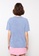 LC WAIKIKI blue Crew Neck Printed Short Sleeve Cotton Women's T-Shirt 9DAF1AA5D688E8GS_5