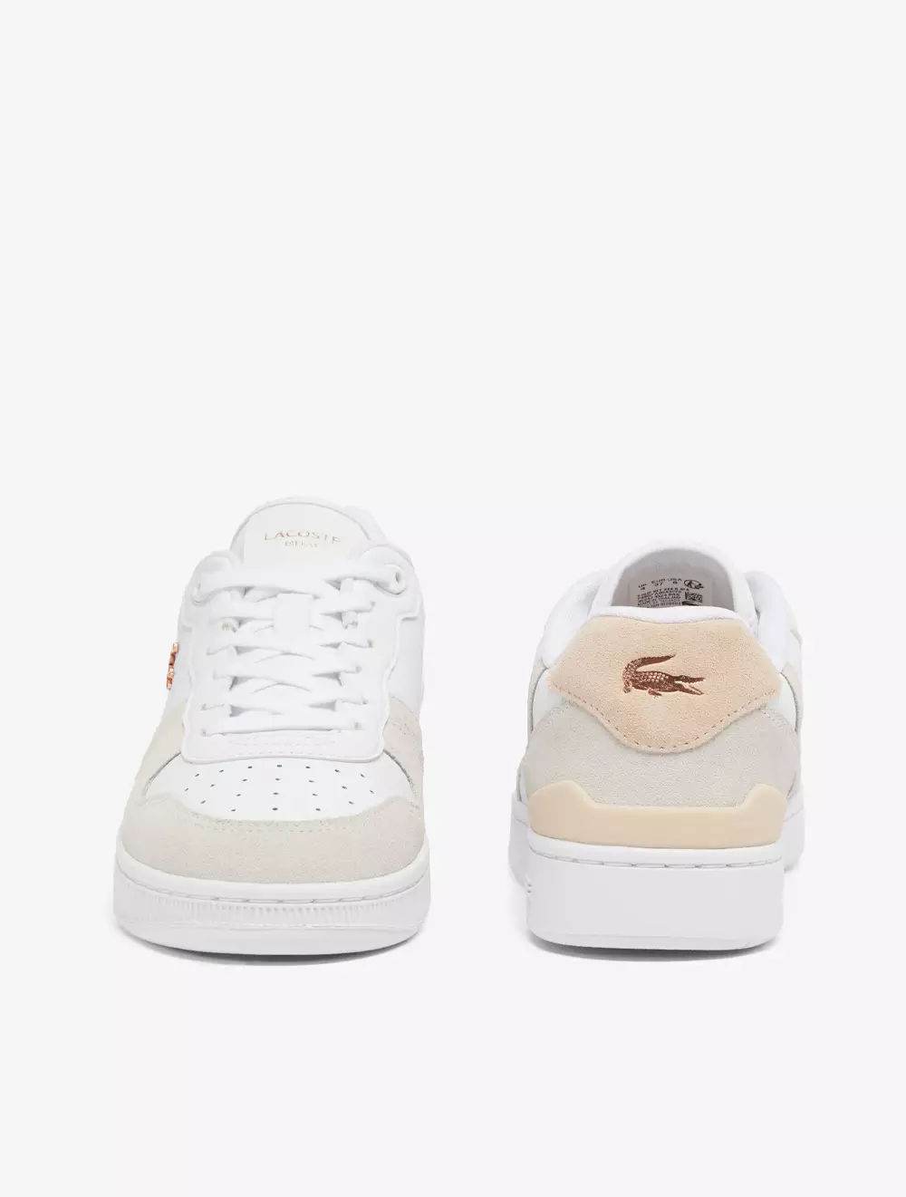 Women's T-Clip Set Leather Sneakers - White