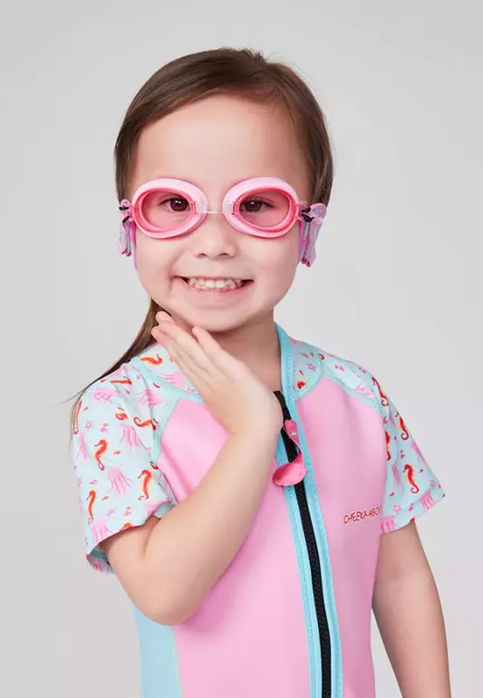 Booggles Swim Goggles with Reversible Neoprene Strap