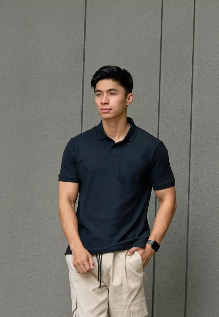 Kale MAX POCKET BLACK / Kaos Polo Pria / Kaos Pria / Kaos kerah / Polo Shirt Slim Fit