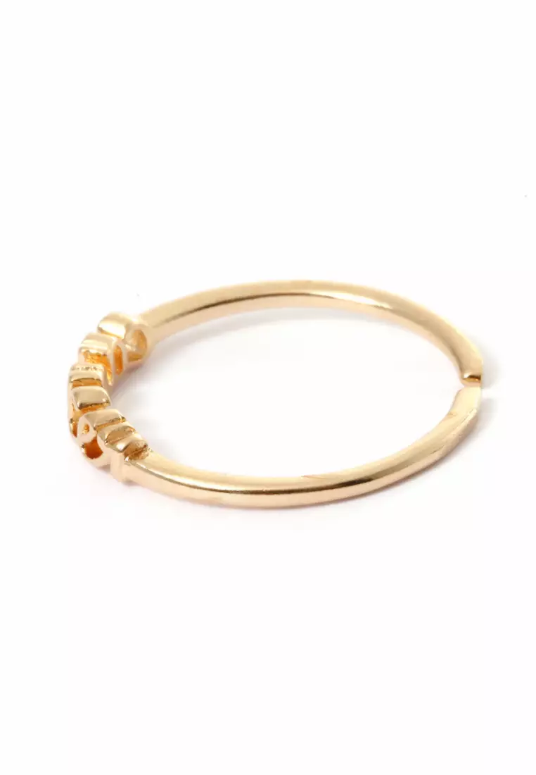 Ring Casual Rasi Bintang Perhiasan Aksesoris Fashion Wanita Gold - Cancer