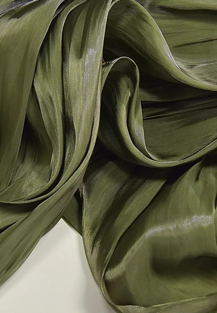 Green pleated skirt yarn online