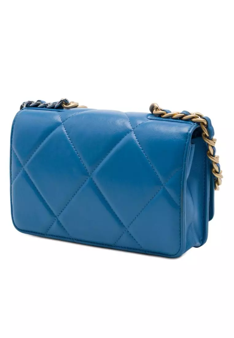 Pre-Loved Chanel Quilted Lambskin 19 Wallet On Chain
