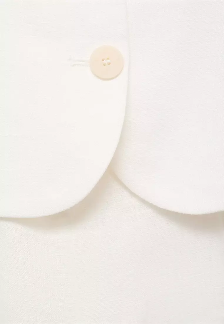 Suit-Style Linen Jumpsuit