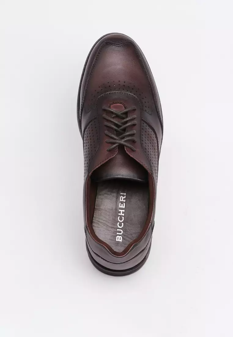 Buccheri Alfonso Lace Up Pria Cokelat Tua
