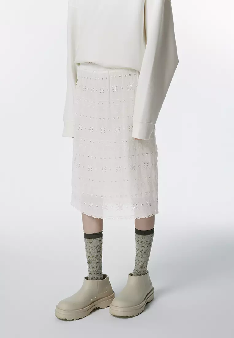 Women's Lace Insert Skirt