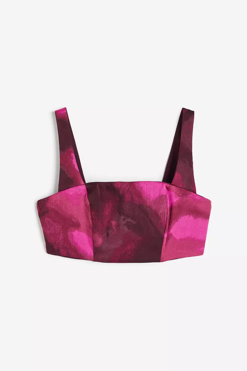 Square-neck crop top