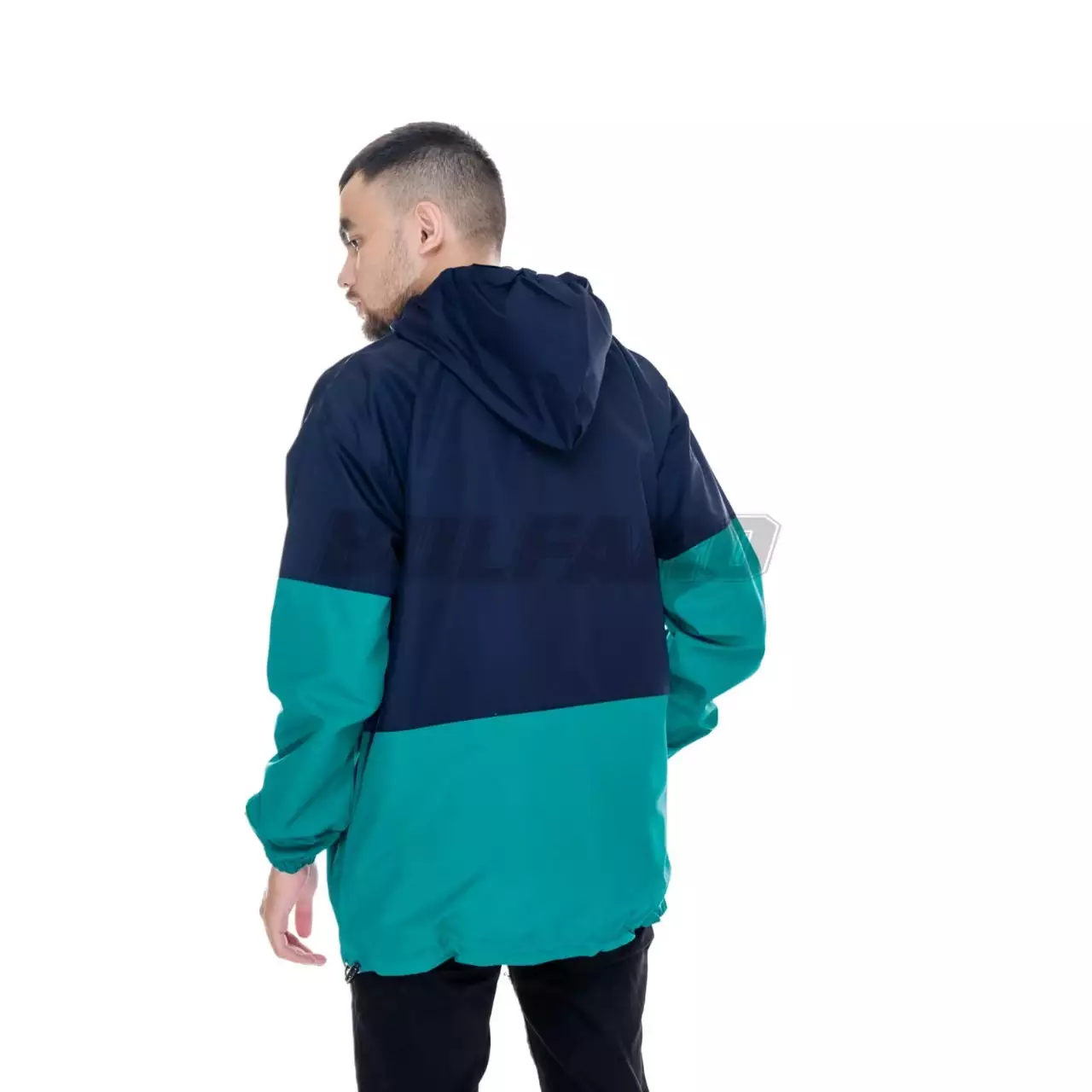 Jaket Taslan Hoodie Outdoor Navy Tosca
