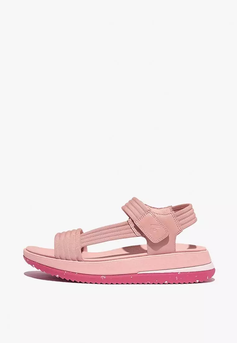 Discount on Fitflop  shoes - SKU: Fitflop Surff Ribbed-Webbing Back-Strap Sandals - Soft Blush