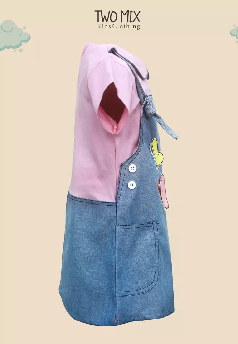 Two Mix - Dress Anak Perempuan Lucu - Baju Anak Cewek Jeans 1-8 Tahun 4137B