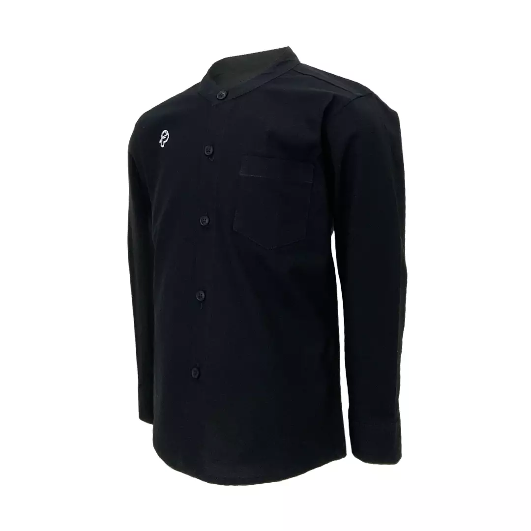 Pingu Kemeja Anak Laki Laki Granded Polos Panjang Hitam D94800132D