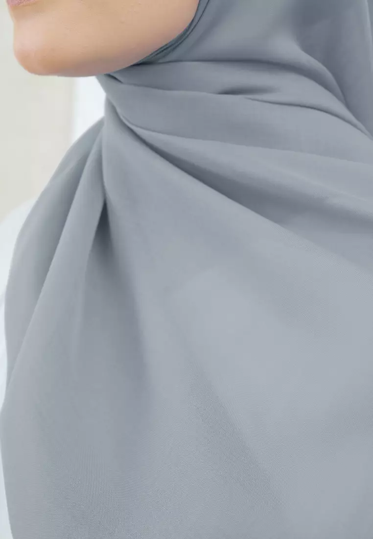 Hijab Shawl Premium Pashmina Voal - Cloud Grey