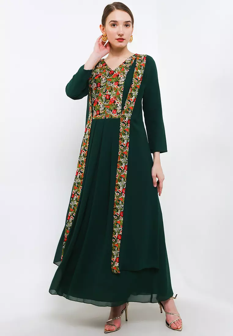 Chanira Festive Rabica Gamis-Green