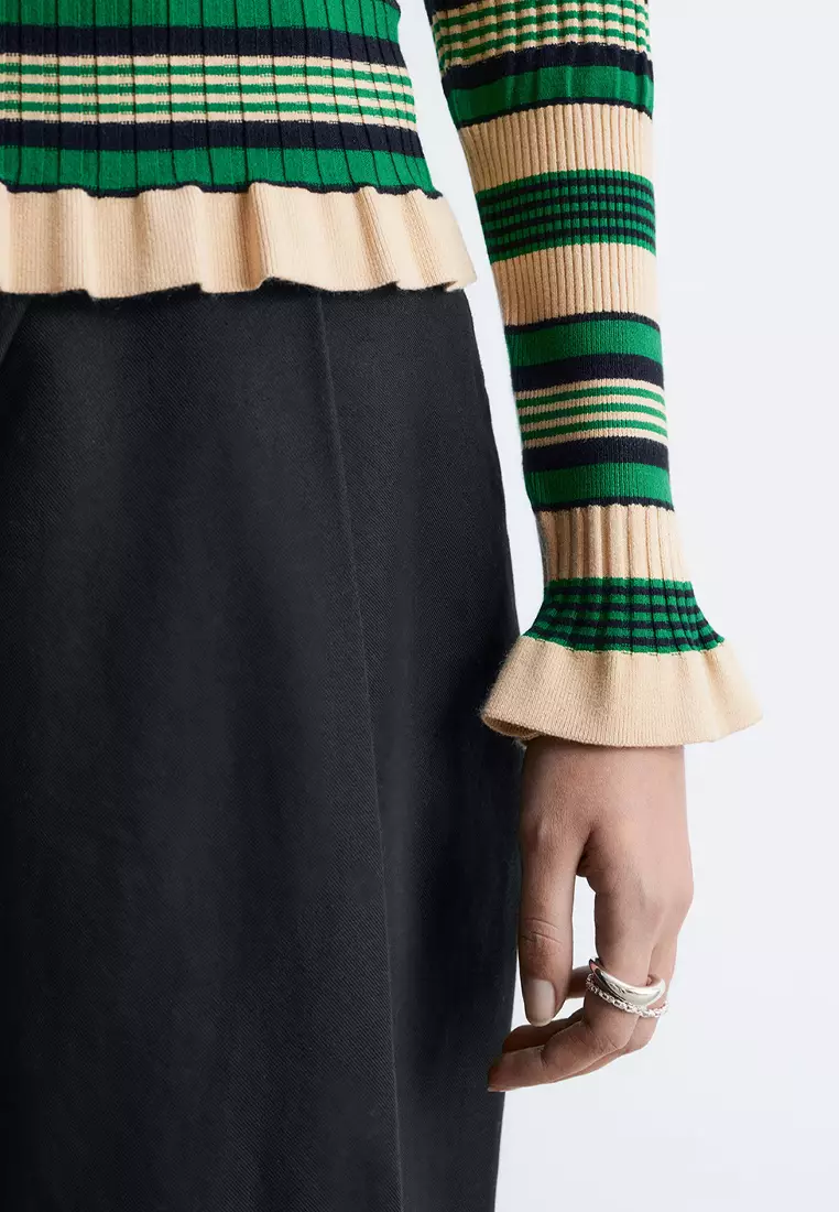 Long-Sleeve Ribbed Top
