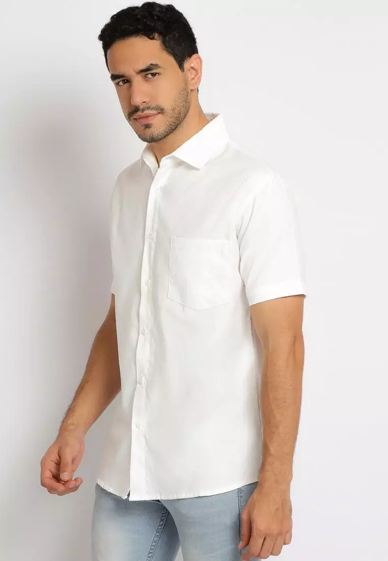 Paulmay Kemeja Pria Reguler Fit White Shirt